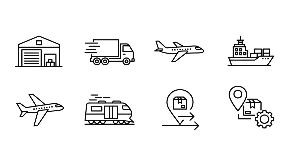 Icons Verkehrsträger